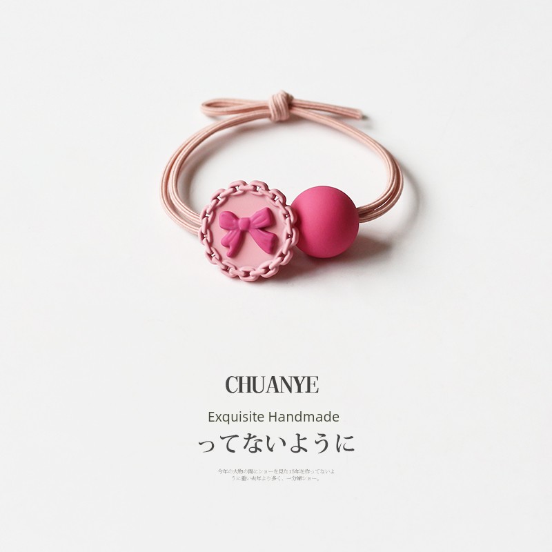 Kawano Ball Barbie Pink Hair Rope Girl Cute Beaded