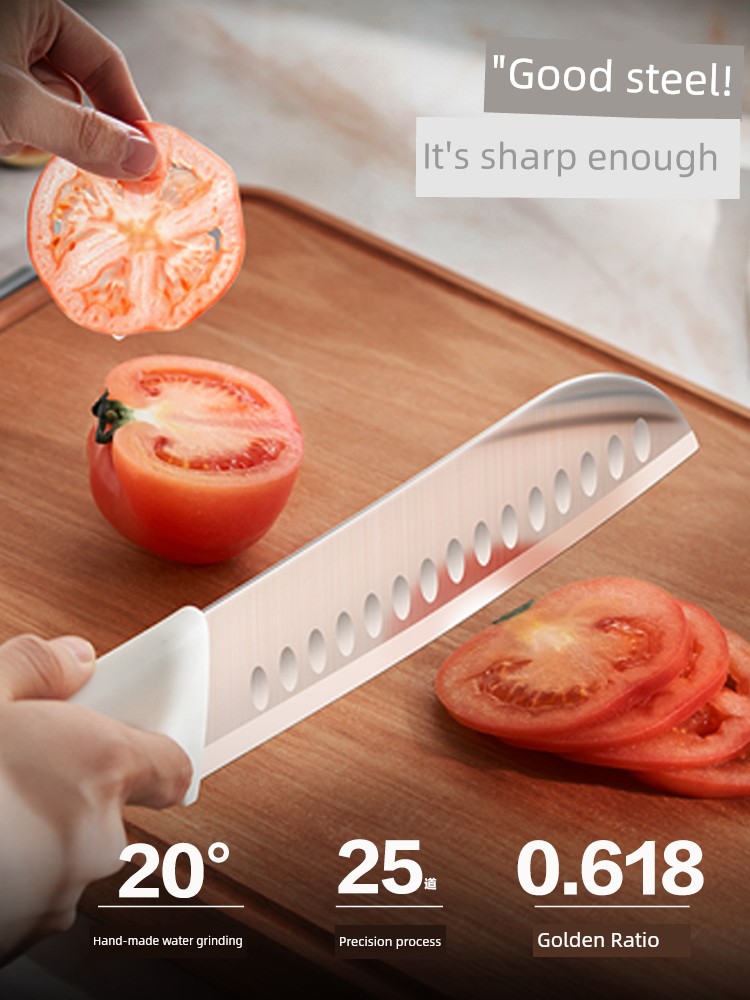 Supor Knife Suit Kitchen Knife For Home Antibacterial Stainless Steel Vegetable Knife Vegetable Chopping Board Two-in-One Combination