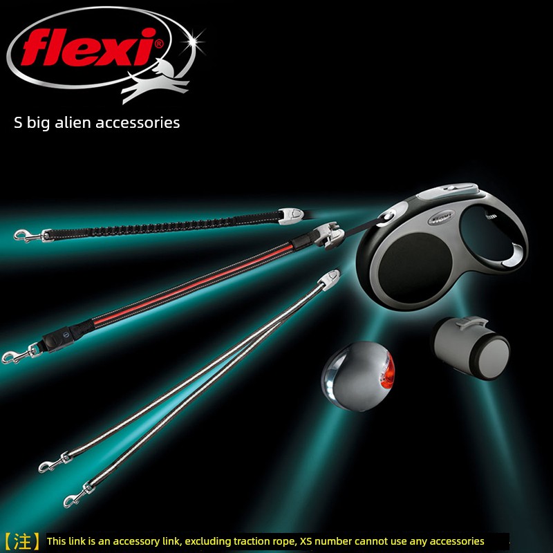 Flexi Flexi Pet Dog Leash Alien Accessories Buffer Strip LED Luminous System Double Head Traction Supplies