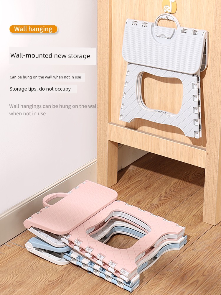 Foldable Stool Portable Home Stool Fishing Chair Outdoor Small Stool Small Bench Storage Plastic Children's Stool