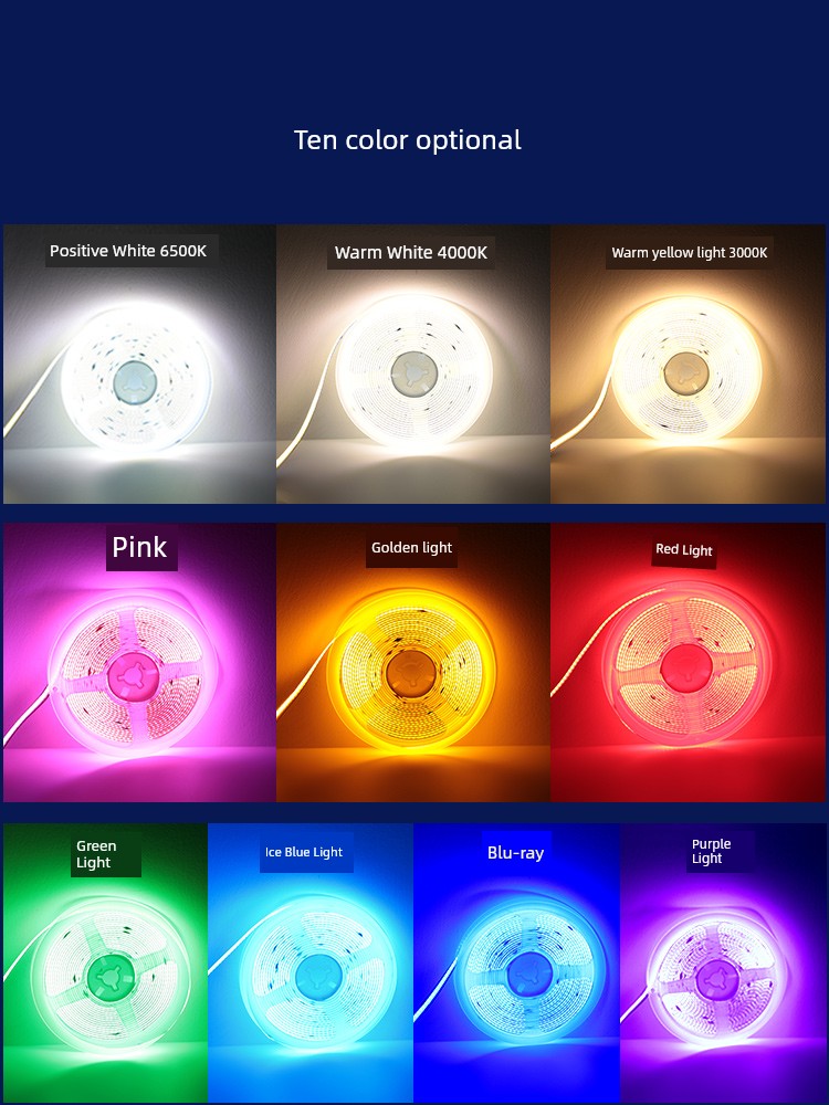 Cob Light with Low Voltage Self-Adhesive Wire-Shaped Soft Light Strip 12 V24v Cabinet Cabinet Living Room 3000K Embedded Aluminum Slot