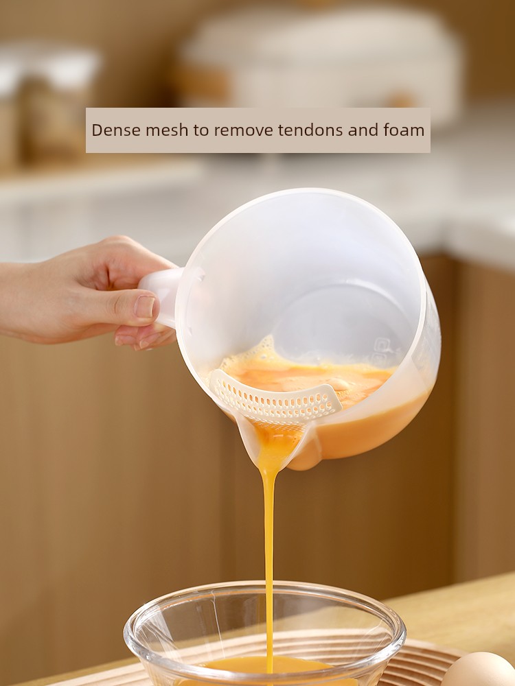 Fasola Egg Liquid Filtration Measuring Cup with Scale Food Grade Large Capacity Baking Plastic Multi-Functional Rice Washing Drain Basket