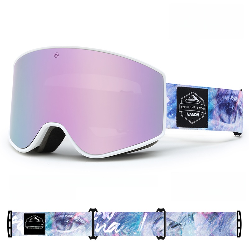 Nanen Nandn Cylindrical Large View Ski Goggles Men and Women Single and Double Board Ski Goggles Double Layer Antifog Glasses NG11