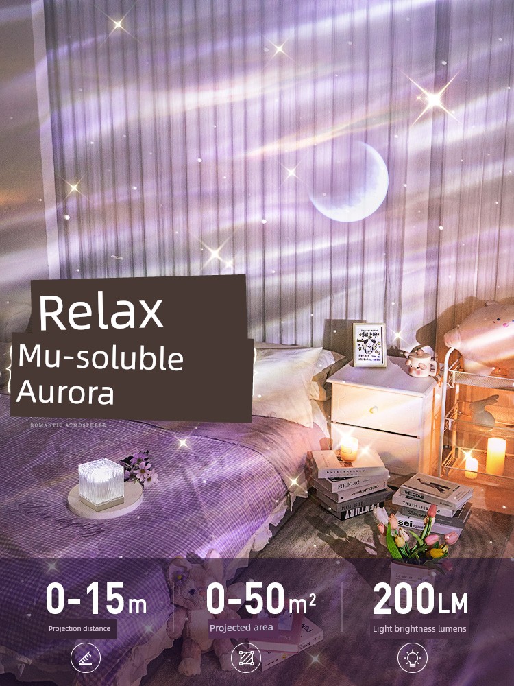 ONEFIRE Northern Lights Ceiling Girl Starry Sky Projector