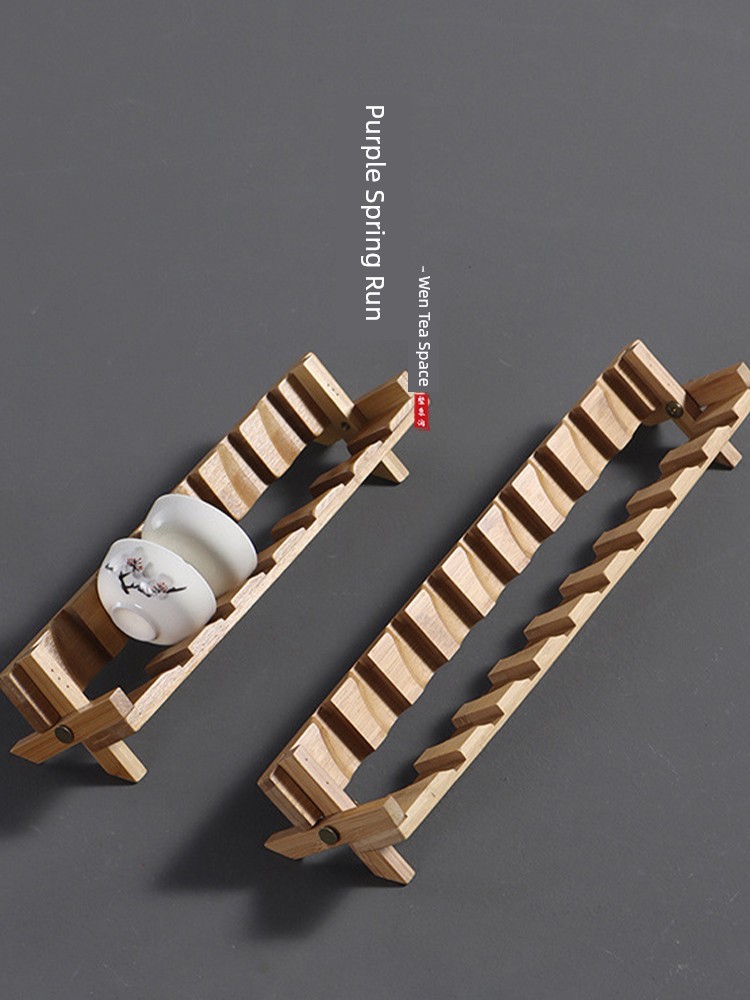 Jojo's L. Pd. Ziquan Stream. Bamboo Cup Holder Kung Fu Tea Utensils Draining Bamboo Ladder | Bungee Jumping