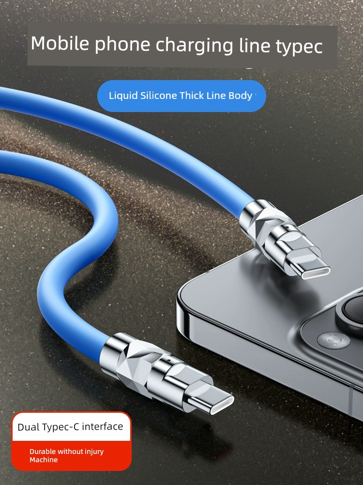 Suitable for Typec Data Cable 100W Fast Charge 6A for Apple Huawei Vivo Xiaomi Oppo/Tpyc Mobile Phone Charging Cable Tpyec Long Super Topc Android Flash Charging Car Tapyc Thick