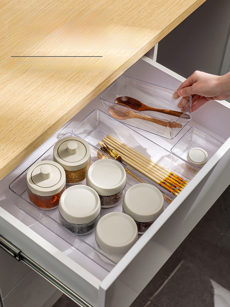 Separated Built-in Sundries Telescopic Bedroom Desktop Storage Box