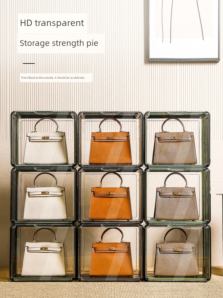 Place Bag Storage Fantastic Storage Display Cabinet Shelf Pack Stand For Home Dustproof Box Large Bag Cabinet Shelf Floor