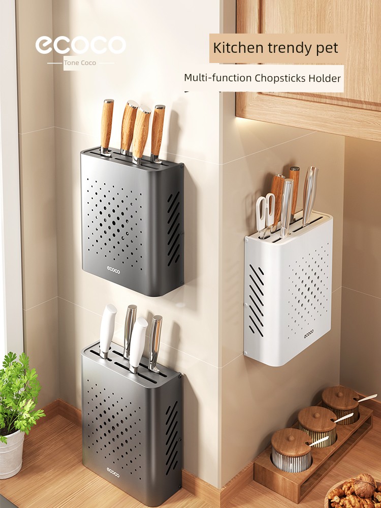 Home Wall-Mounted Multi-Functional Integrated Kitchen Knife Holder