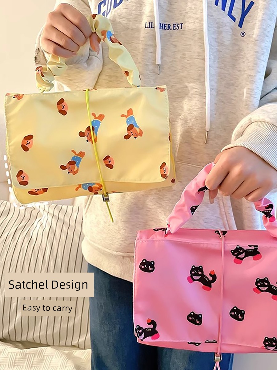 Sausage Dog Four-in-One Cosmetic Bag Satchel Large Capacity Cosmetics Bag Travel Portable Classification Bag Makeup Sub-Packaging Bag
