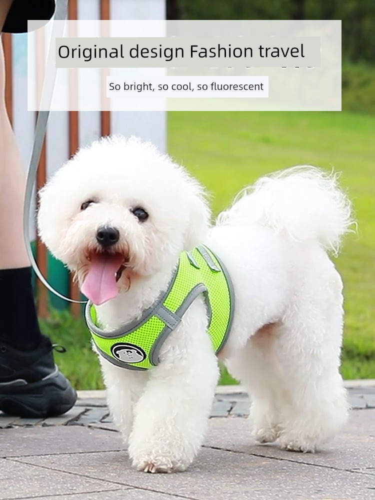 Dog Hand Holding Rope Small Size Dogs Chest Strap Vest Teddy Reflective Dog Leash Dog Leash Dog Chain Dog Leash for Outing