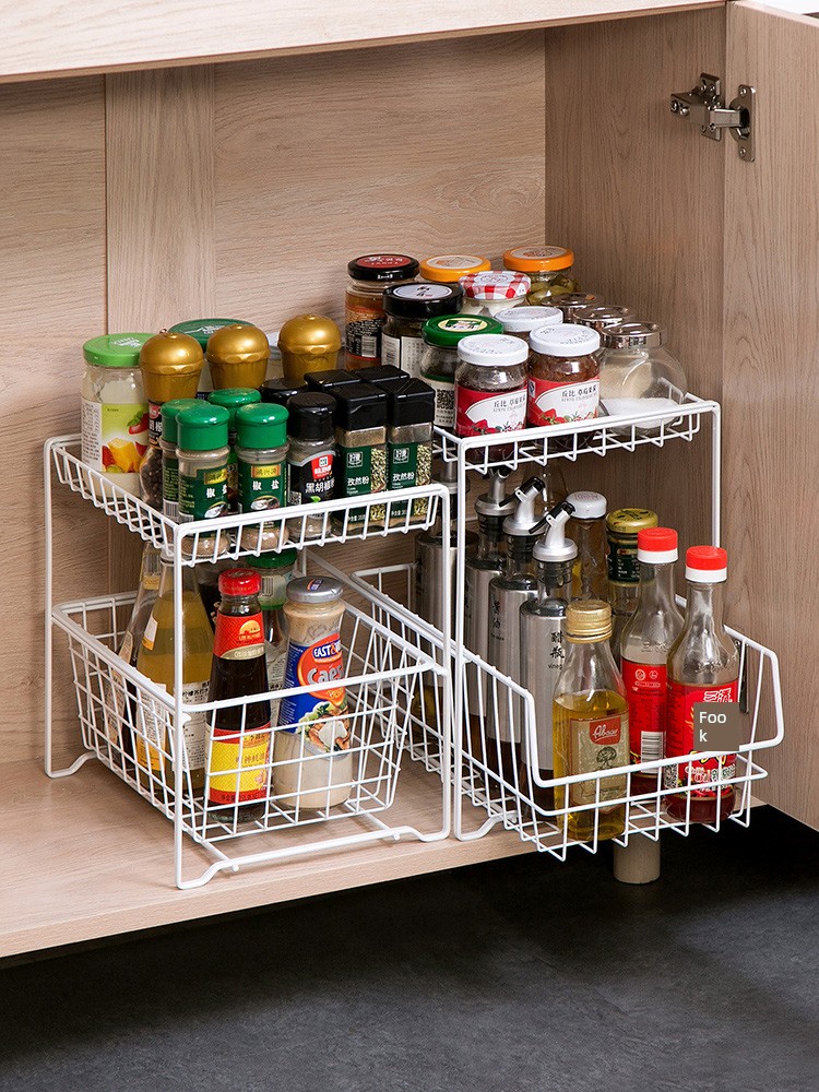 Kitchen Storage Rack Multi-Functional Multi-Layer Countertop Seasoning Rack Sink Bathroom Supplies Bathroom Storage Rack