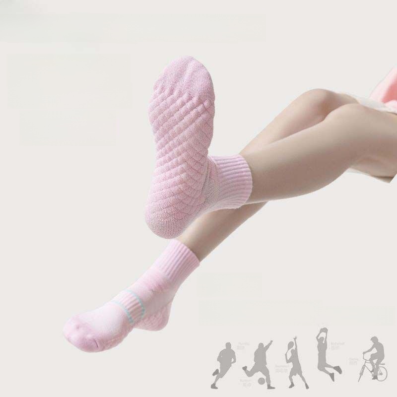 Badminton Socks Men's and Women's Marathon Running Socks Towel Bottom Athletic Socks Non Slip Outdoor Knee Socks Practical Professional