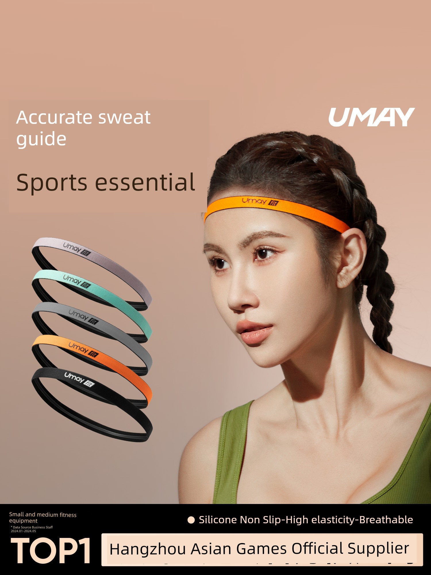 Yoga Fitness Running Non-Slip Top Cuft Sweat Resistance Hair Band