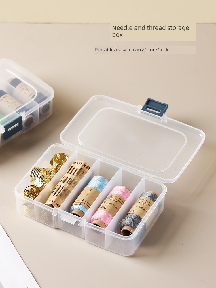 Transparent Portable Mini Sewing Kit Student Household Dormitory Sewing Kit Storage Box Sewing Thread Sewing Tool Box