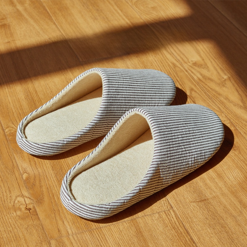 Excellent Slippers Office Cotton and Linen Machine Washable Wooden Floor