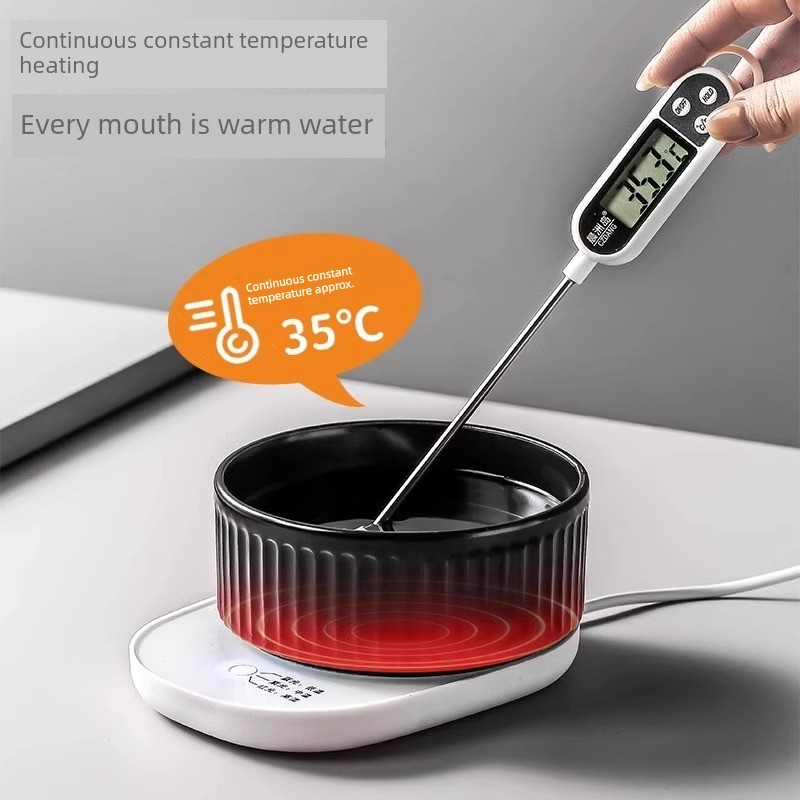 Cat Bowl Constant Temperature Water Dispenser Cat Ceramic Water Bowl Heating Winter Drinking Bowl Water Bowl Cat Food Holder Cat Bowl Dog Yogurt Machine