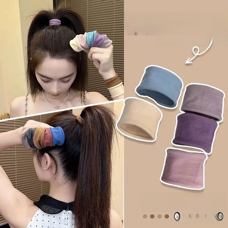 Seamless High Ponytail Bun Widened Not Tight Hair Ring