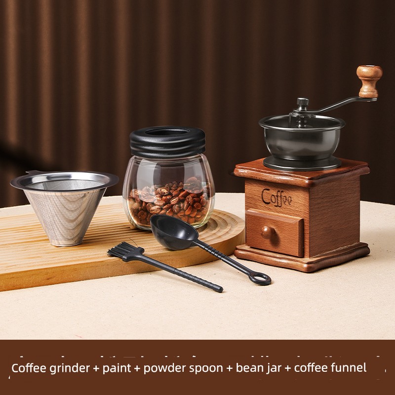 ماكينة طحن يدوية للقهوة صغيرة للاستخدام المنزلي من...