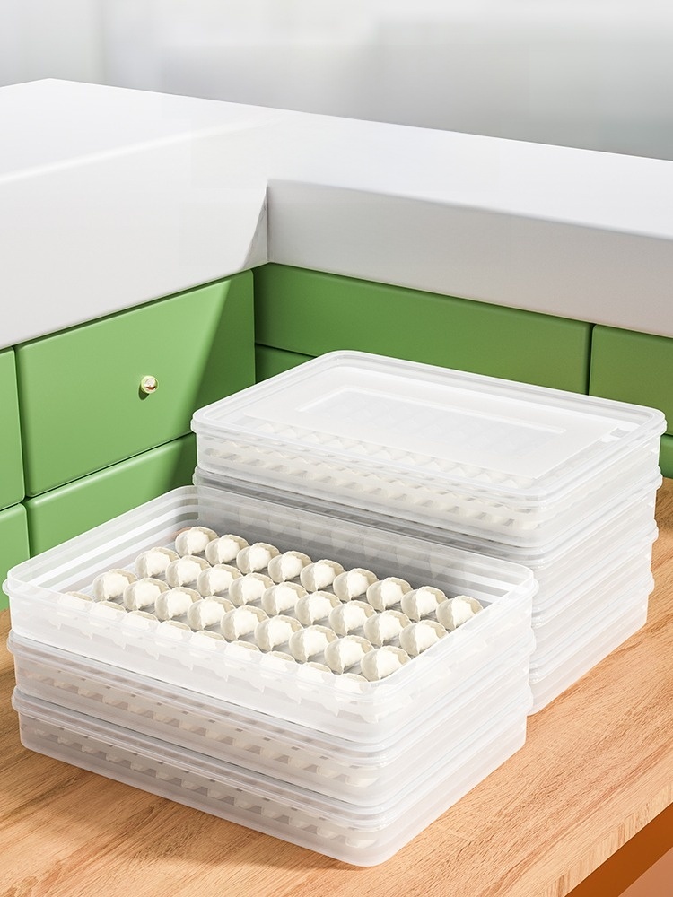 Dumplings Box For Home Food Grade Kitchen Refrigerator Storage Box Organize Fantastic Wonton Box Fresh-Keeping Quick-Frozen Frozen Special