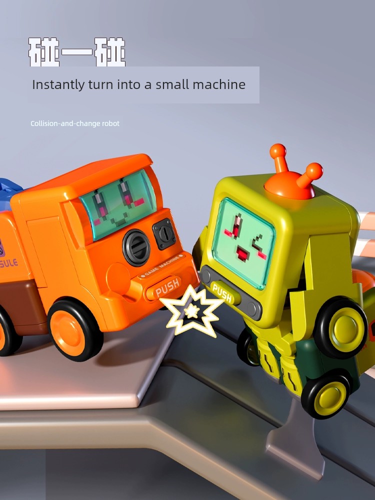 2024 New Arrival Kids Transformer Toy Car Robot Boy Car Gift 4 Puzzle 2 Baby 3 to 6 Years Old Boy