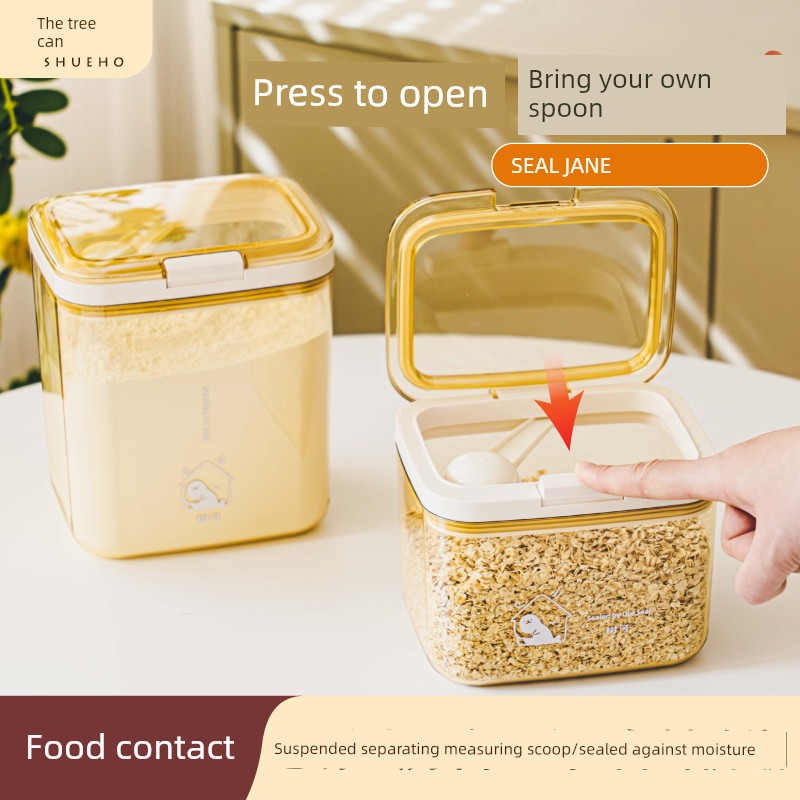 Tree Leopard Leopard House Bounce Cover Sealed Cans Food Grade Kitchen Storage Ground Coffee Milk Powder Cereals Storage Box