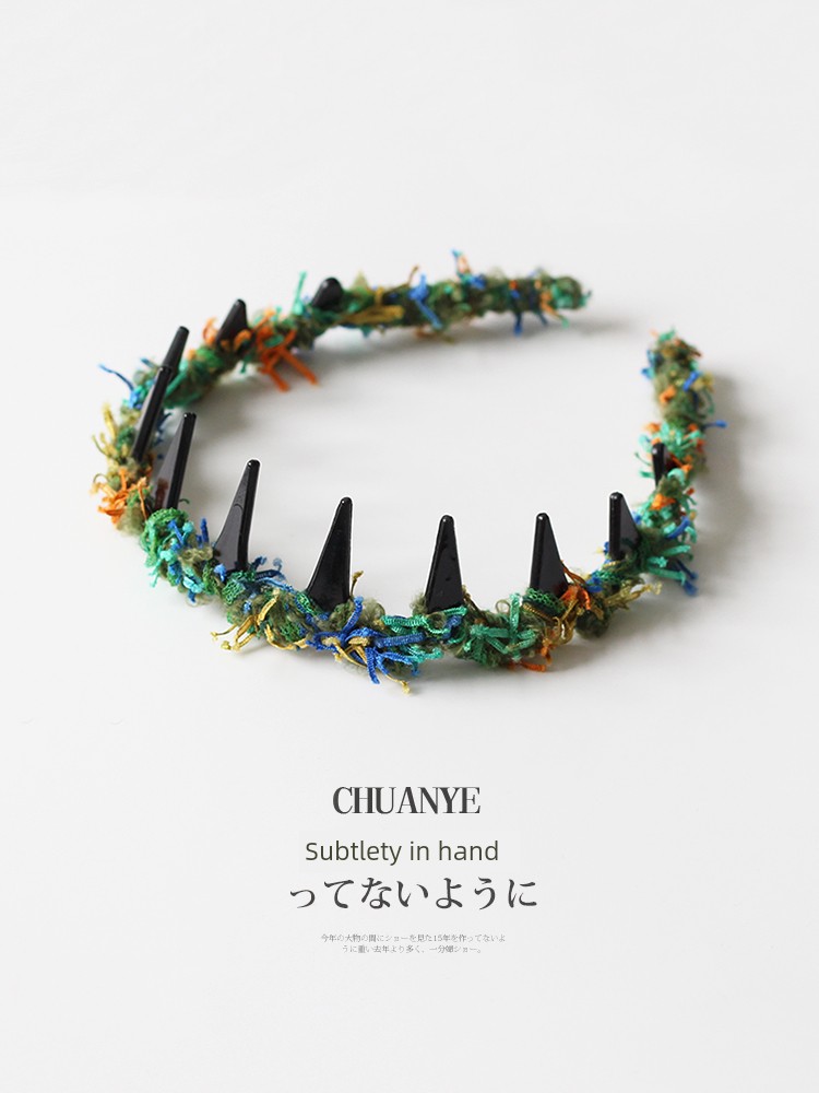 Kawano Knitting Black Tooth Headband 2024 New Arrival Fancy Head Bundle High Skull Top Hair Accessories Hair Fixer Face Wash Makeup Headdress