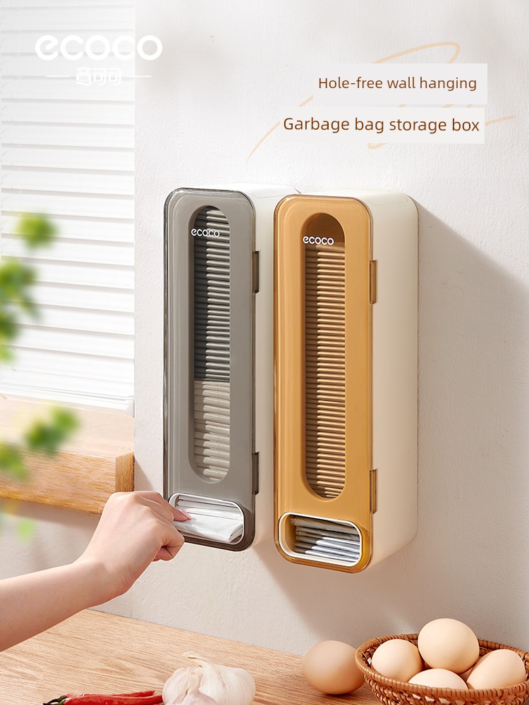 Kitchen Garbage Bag Storage Fantastic Wall-Mounted Convenient Plastic Bag Shopping Bag Collector Plastic Bag Extraction Cartridge