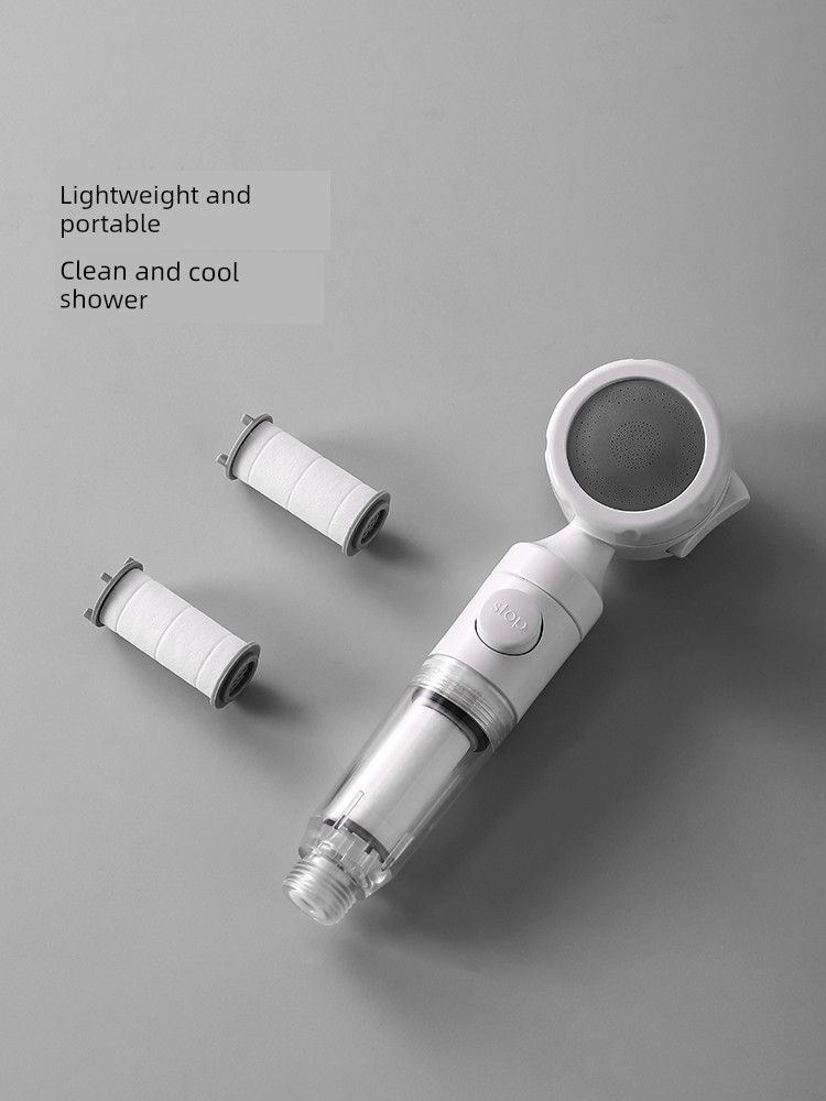 Fasola Travel Portable Filtering Shower Pressure Shower Nozzle Hotel Travel Neutral Mini Skin Care Filter