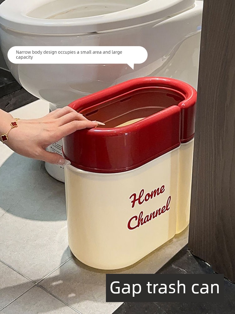 Trash Can For Home Toilet Kitchen Crack Special Large Capacity Accessible Luxury with Lid Good-looking Ins Wind Wastebasket