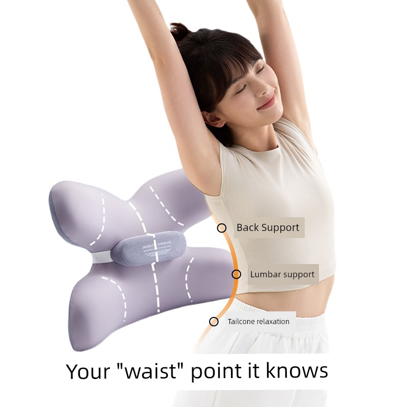Everythink Butterfly Lumbar Support Pillow Waist Support Ergonomic Cushion Student Seat Waist Support Office Lumbar Cushion Backrest
