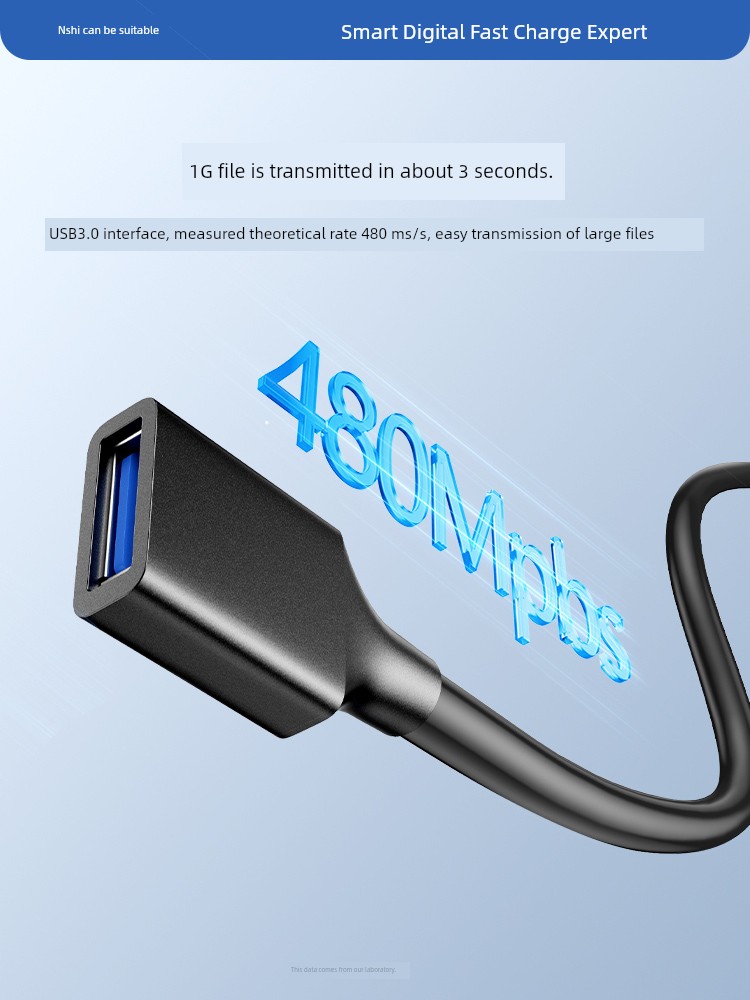 Applicable USB Extension Cable 3.0/2.0u Disk Cable Long Laptop Printer Male to Female Data Cable Power Supply Mouse Keyboard Charging Interface Adapter Cable Car 1/3/5 M