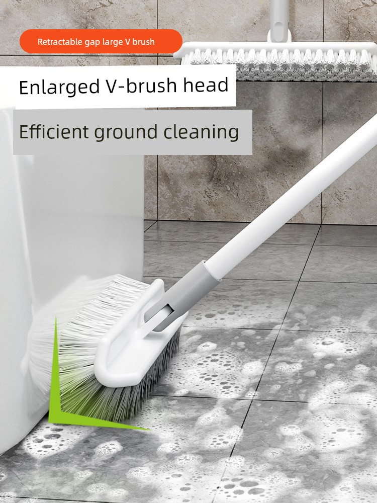 Retractable Floor Brush Bathroom Floor Washing Toilet Brush Bathroom Floor Washing Gap Cleaning Brush Long Handle Floor Brush