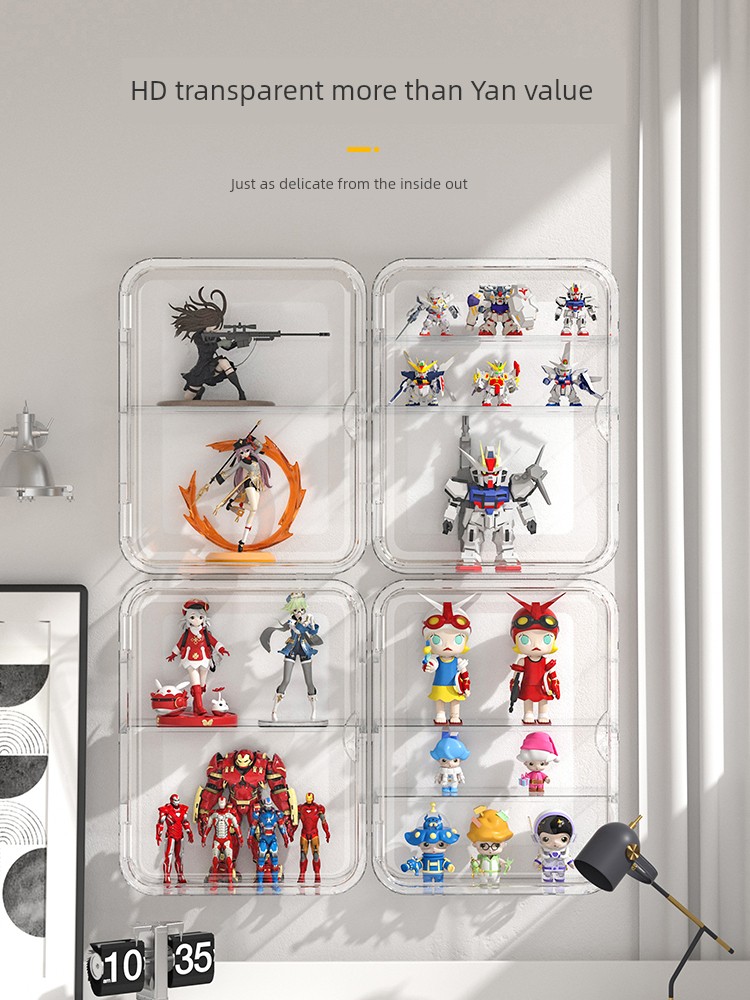 Blind Box Storage Display Rack Lego Hand-Made Shelf Transparent Cabinet Acrylic Pop Mart Display Box Wall-Mounted