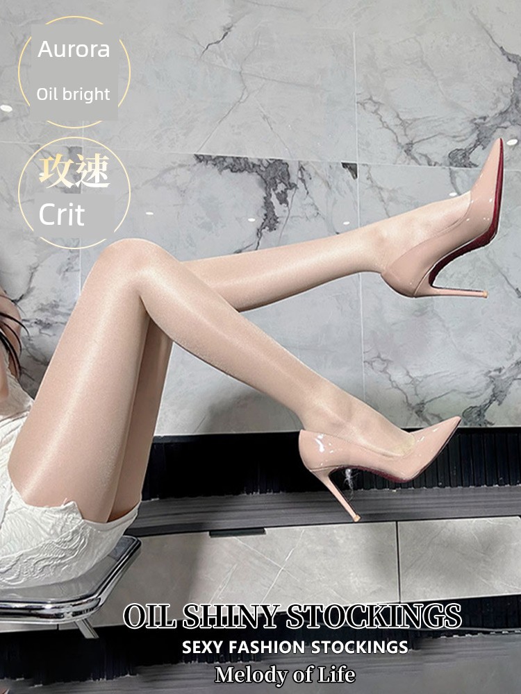 Super Delicate Horse Oil Slim Looking Aurora Legs Young Adult Stockings