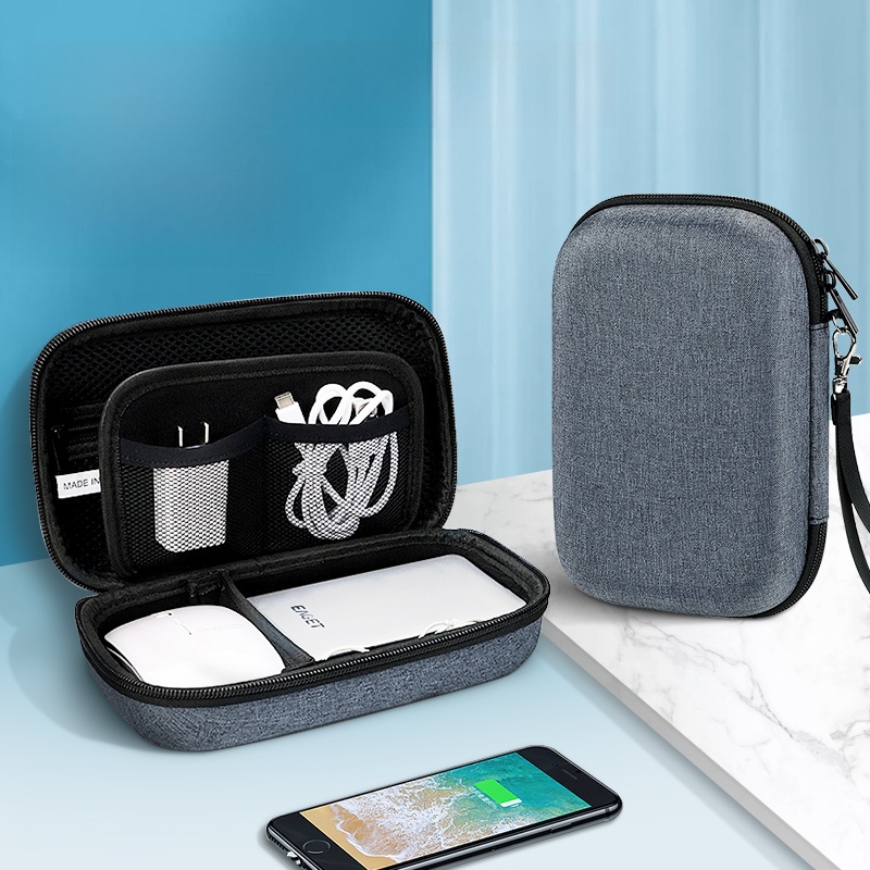 Movable Hard Disk Protection Covers Hard Disk Storage Box Data Cable Cosmetics Bag Earphone Power Bank Bubble Wrap Drop-Resistant USB Mouse Power Cord Accessories Storage Hard Case Portable Digital Packet Protection Box