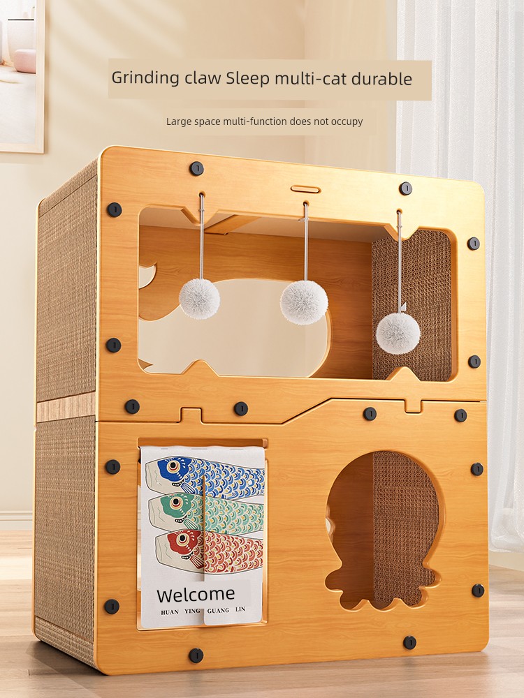 Abrasion Resistant All Year Round Neutral Integrated Vertical Toy Cat Scratch Board
