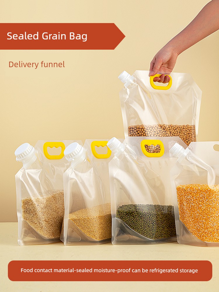 Cereals Storage Envelope Bag Refrigerator Storage Box Freshness Protection Package Food Grade Bag Rice Sack Ziplock Bag Grocery Bag