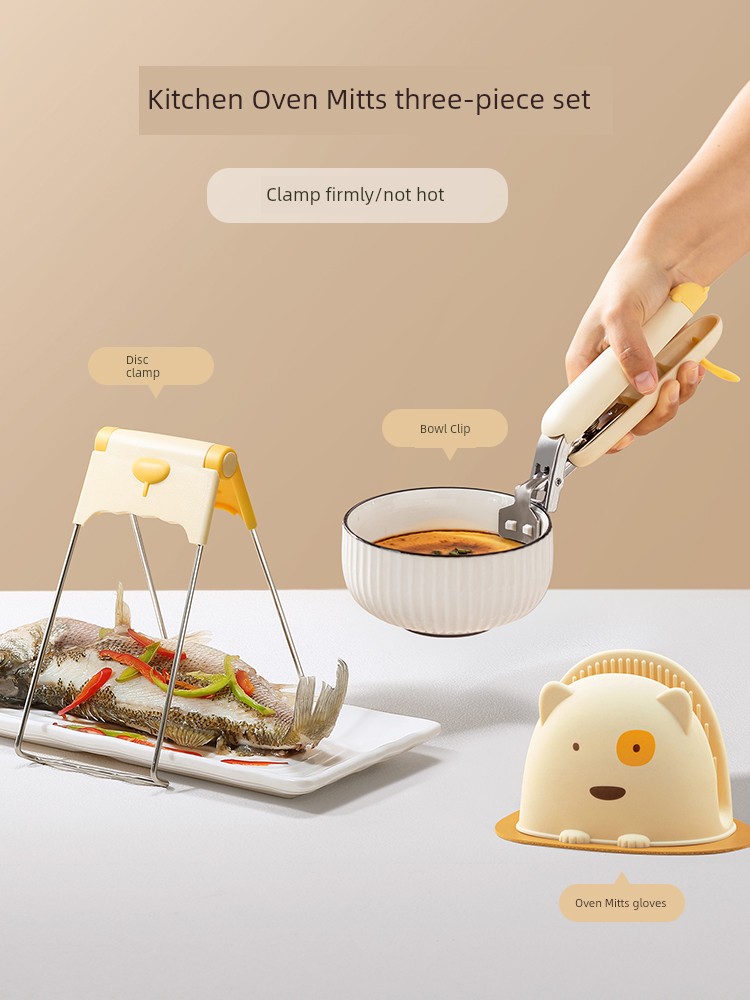 Kitchen Insulation Gloves Steamer Anti-Scalding Clip