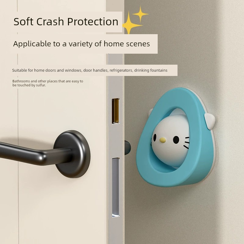 Cartoon Soft Rubber Anti-Collision Door Stop Cartoon Panda Door Card Door Stopper New Arrival Door Stop Handy Gadget Buffer Fixed Punch-Free