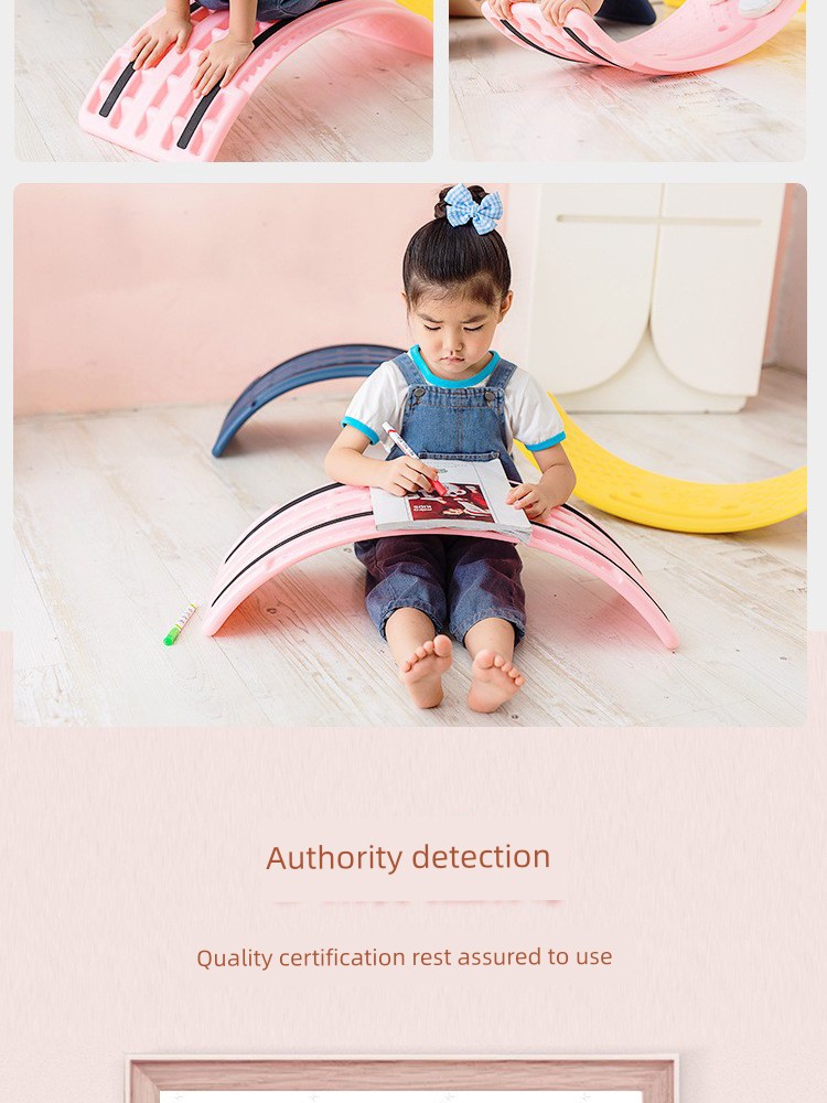 Kids Wood Surf Balance Board Indoor Smart Board Sensory Training Equipment For Home Curved Yoga Board Seesaw Toy