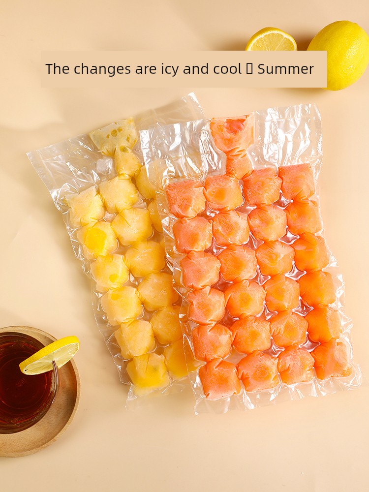 Jujiajia Disposable Ice-Making Bag Self-Sealing Ice Tray Bag For Home Creative Passion Fruit Sub-Packaging Ice Cube Mold