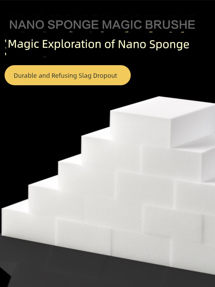 Jujiajia Nanometer Sponge Scouring Pad Marvelous Pot Cleaning Accessories For Home Kitchen Washing Bowl Absorbent Decontamination Cleaning Magic Sponge