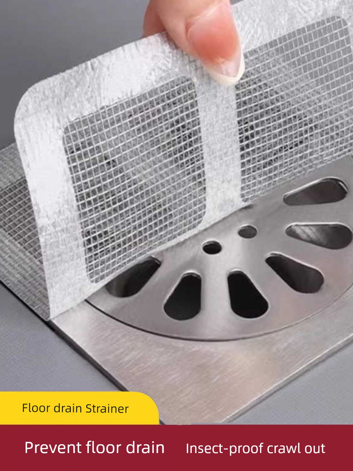 Bathroom Disposable Insect-Proof Floor Drain Sheet Sewer Hair Hair Stopping Net For Home Kitchen Bathroom Hair Strainer