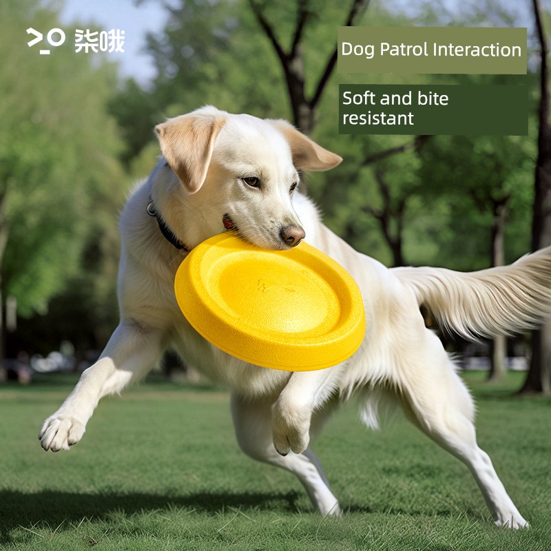 Dog Toy Bite-Resistant Circuit Ring Frisbee Large Dog Border Collie Consumption Physical Grinding Relieving Stuffy Pet Dog Bite Ball
