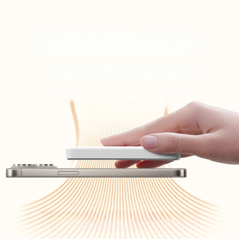 Xiaomi Wireless Magnetic Suction Power Bank 5000 MA Large Capacity Ultra-Thin Compact Portable Mini Movable Power Supply Apple