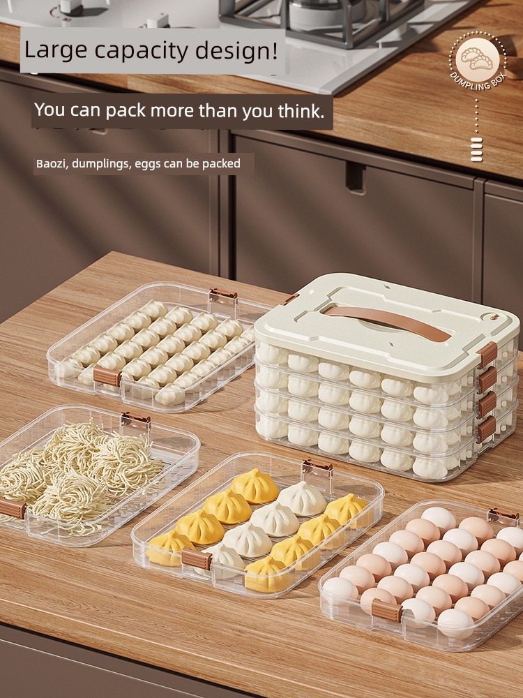 Dumpling Storage Box Food Grade Frozen Special Quick-Frozen Box for Refrigerator 2025 New Arrival Kitchen For Home Wonton Tray