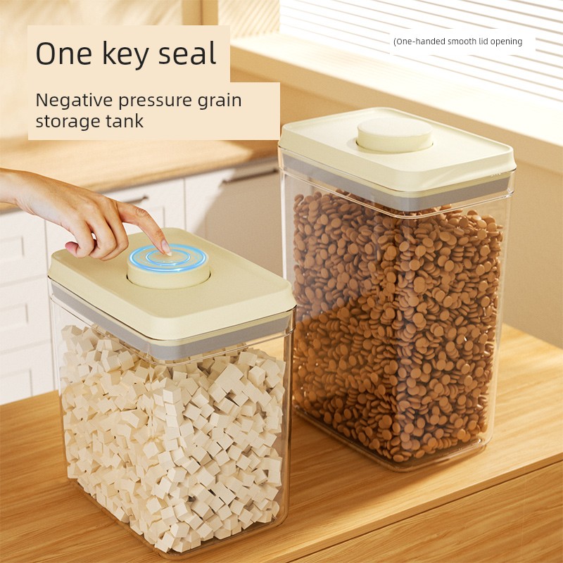Cat Food Storage Bucket Dog Food Sealed Cans Moisture-Proof Cat Vacuum Storage Storage Box Negative Pressure Fresh-Keeping Pet Storage Barrels