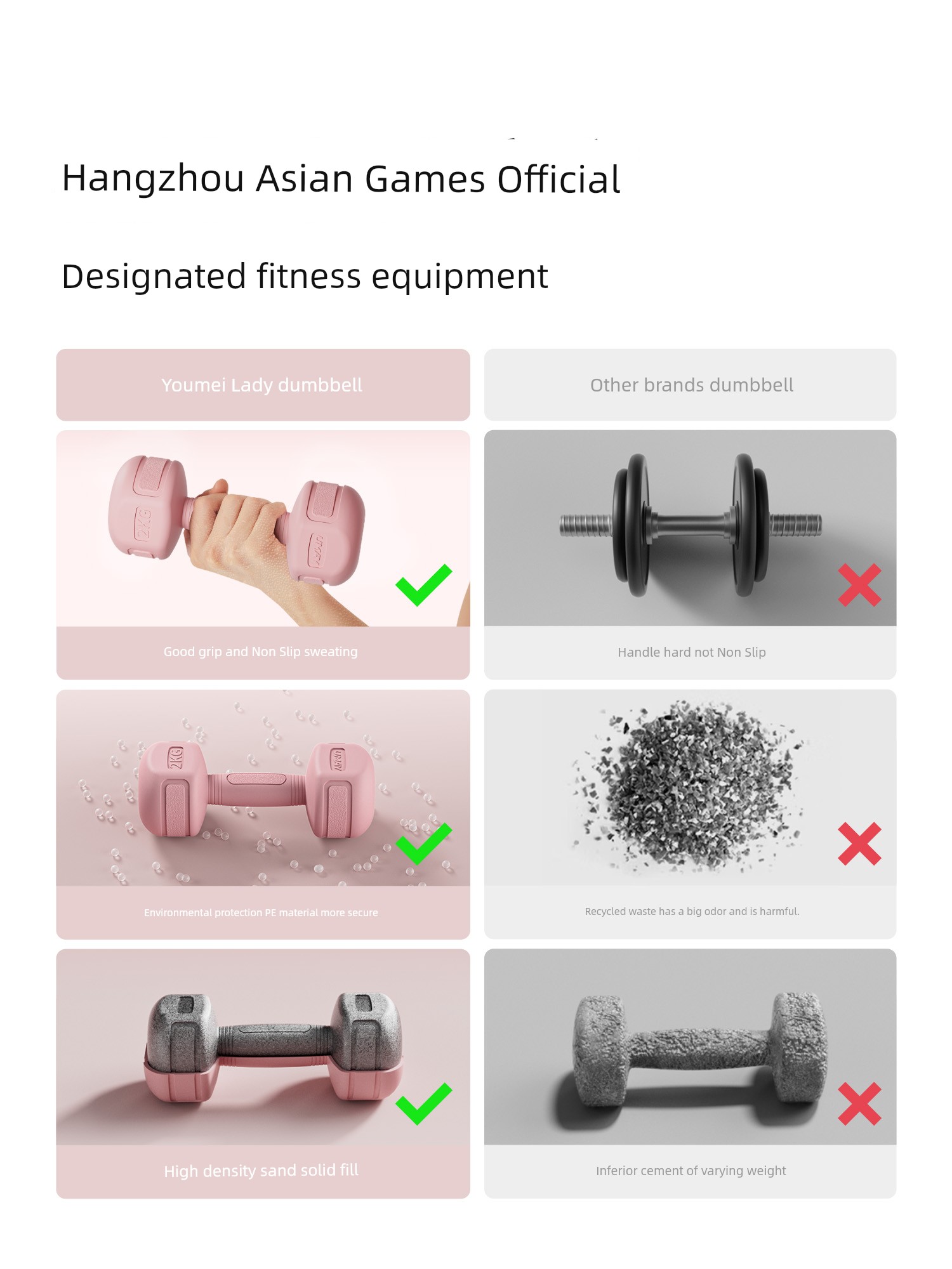 Yeejoo Dumbbell Women's Fitness For Home Beginner Yoga Shaping Dormitory Fitness Small Dumbbell