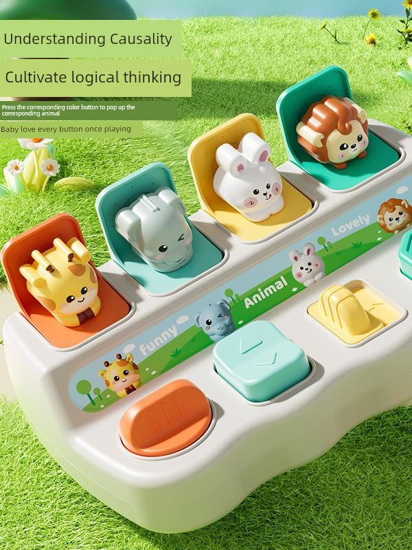Kids Peekaboo Organ Early Education Toys Cognitive Exercise Baby Finger Flexible Safe Pop-up Switch Box